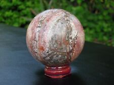 308g Natural Ocean Jasper Sphere Polished Quartz Crystal Ball w/STAND - 65mm picture