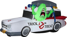 HALLOWEEN 7 FT GEMMY Ghostbuster's Ecto-1 Mobile w/ SLIMER  Inflatable airblown picture