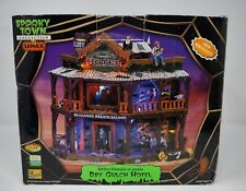 Lemax DRY GULCH HOTEL Spooky Town 2007 Halloween Sounds Lights TESTED RETIRED picture