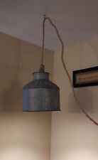 Vintage galvanized Funnel Hanging Lamp Industrial Farmhouse Light picture
