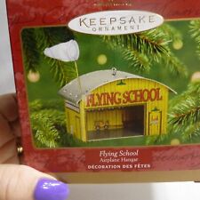 FLYING SCHOOL Airplane Hanger, Town and Country, Collector', Hallmark 2001 - NEW picture