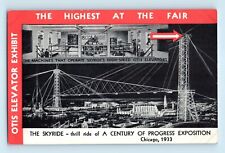 The Skyride Otis Elevator Exhibit A Century of Progress 1933 Chicago Postcard C4 picture
