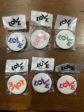 COMPLETE SET Coldplay Chris Martin Love Button 1.25” Pin 2023 Rose Bowl OFFICIAL picture