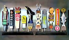 (X2 LOT OF 2)BLACK WALL MOUNTED BEER TAP HANDLE DISPLAY 5tap (HOLDS 10) picture