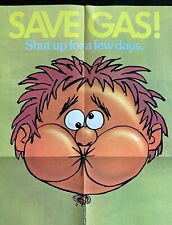 VINATGE POSTER SAVE GAS  SHUT UP FOR A FEW DAYS  Retro Funny Humor Wall  picture