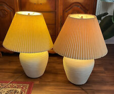VTG  1975 S+MIND Table Lamp Ivory Color Interiors Style Set Of 2 picture