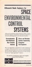 Garrett Space Ctrl Systems Cryogenics Thermodynamics Vintage Magazine Print Ad picture