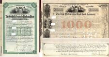 Pair of New York Central Railroad Co $1,000 Bond signed by Erastus Corning - Aut picture