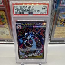 Pokémon TCG PSA 9 2025 Me: Mega Evolution Promo Mega Charizard X ex Holo 023 picture