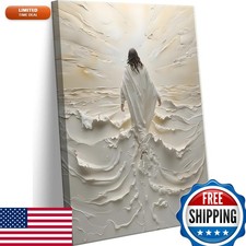 ZCBS Jesus Walking on Water Canvas Wall Art 24x36in Christian Spiritual picture