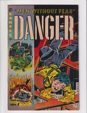 DANGER #1 MEN WITHOUT FEAR 1953 COMIC MEDIA EARLY DON HECK COVER & ART + MORISI picture