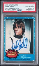 1977 Topps Star Wars .. LUKE SKYWALKER #1 .. Mark Hamill Signed PSA/DNA Auto 10 picture