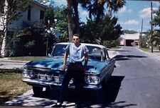 1959 Chevy Impala Cool Guy Sun Glasses Daytona Beach Florida Color Slide Photos picture