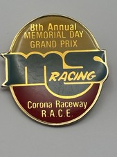 Vtg 8th ANNUAL MEMORIAL GRAND PRIX Modified Sportsman Racing Corona Raceway Pin picture