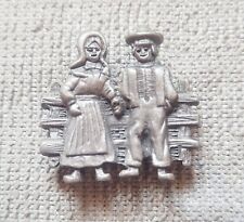 Old Time Couple Refrigerator Magnet Novelty 1800s Style Metal  picture