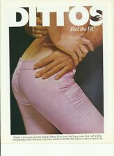 1975 Dittos 'Feel the Fit' Print AD from Playgirl - Woman's FASHION SEVENTIES picture