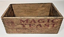 Vintage Magic Yeast Wooden Finger Joint Advertising Box Print Is Vivid & Clean picture
