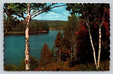 c1970 Greetings from Chapleau Ontario Canada, Crystal Clear Lake VTG Postcard 6c picture