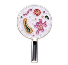 Microbial Bacteria Science Enamel Pin • Microbiology Magnifying Glass • Nerd Lab picture