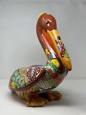 Talavera Pelican Mexican Pottery Bird Planter X Large 17