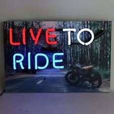 Junior Live To Ride Man Cave Décor LED Neon Sign 18