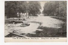 Sioux City IA Flood Vintage Photo Postcard July 1909 Disaster People Posted picture