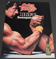 1986 Print Ad Over the Top Movie Silvester Stallone Arm Wrestling Brut Faberge a picture
