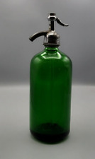VINTAGE Bronx NY Green Glass Bottle Kauffman Beverage Co Syphon Schrager's Cap picture