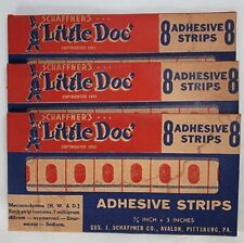 Vintage 1942 RARE Lot of 3 Sealed Packs Band Aid First Schaffner's Little Doc picture
