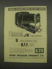 1955 Micro Precision Technical Camera Ad picture