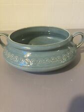 National Geographic Home Collection “NAZCA” Sea Green Handled Low Bowl Planter  picture