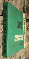1978 Light Duty Chevy Chevrolet Trucks Service Repair Manual- ST-330-78 oem GM picture