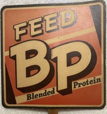 Vtg. Hand Fan Advertises BP Protein Blenders Inc Feed For Livestock Iowa City IA picture
