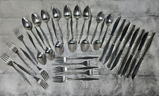 Vintage Stainless By Imperial USA Flatware Encanto Set Of 33 Floral Scroll picture
