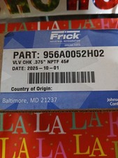 Johnson Controls Frick #956A0052H02/( Vlv Chk .375" NPTF 45# picture