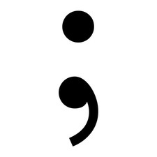 Semicolon Mental Health Suicide Awareness Decal Sticker Black Die Cut Vinyl picture