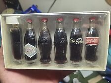 Coca-Cola Evolution of The Contour Bottle Miniatures Set Of 6 Vintage 1998 picture