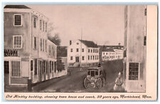 c1910 Old Hinkley Building Town House Coach Parlor Marblehead MA Postcard picture