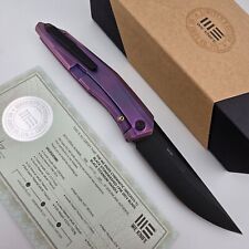WE Knife Cybernetic Folding Knife Limited Blue Purple Titanium Handle 20CV Blade picture