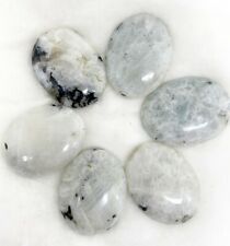 5 Pcs  Natural Rainbow Moonstone Thumb Worry Stone picture