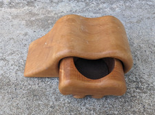 Michael Graham McCallister Jewelry Box Maple Wood 1970s Hand Carved Hippie Boho picture