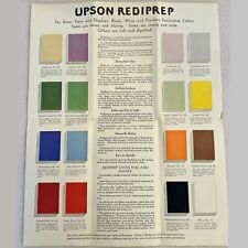 1930s Vtg Upson Board RediPrep Color Samples Sign Making Advert Flyer Set w Box picture