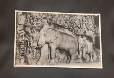 Mahabalipuram Shore Temple RPPC AGFA Tamil Nadu India Vintage - Stone Elephant  picture