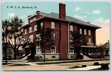 Rockford Illinois~Fireplace Chimney~Huge Dormer~Sun Gowing Down Behind YWCA~1910 picture