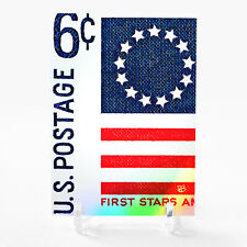 FIRST STARS AND STRIPES STAMP 1968 Issue, 6 Cents CARD Holo History GBC #F192 picture