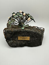 R. J. Mejer Vintage Sculpture - flowers on rock picture