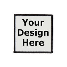 Custom Square Printed Patch -  Sew On Badge in 3 sizes picture