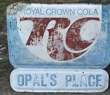 VTG 1960s ROYAL CROWN RC COLA METAL SIGN LARGE HEAVY 43 5/8in. x 48in. picture