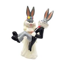 Rare WB Looney Tunes Bugs Bunny w/ Lola Babs Married Figurine Cake Top Statue picture