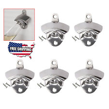 5 pcs NEW Stainless Steel silver Wall Mount Beer soda Bottle Opener with Screws picture